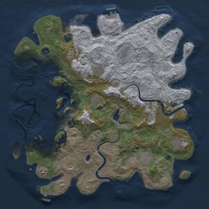 Thumbnail Rust Map: Procedural Map, Size: 4250, Seed: 670632457, 16 Monuments