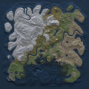 Thumbnail Rust Map: Procedural Map, Size: 4500, Seed: 507722945, 15 Monuments