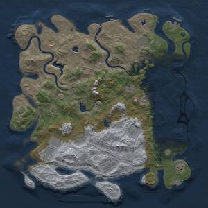 Thumbnail Rust Map: Procedural Map, Size: 4500, Seed: 1923470036, 17 Monuments
