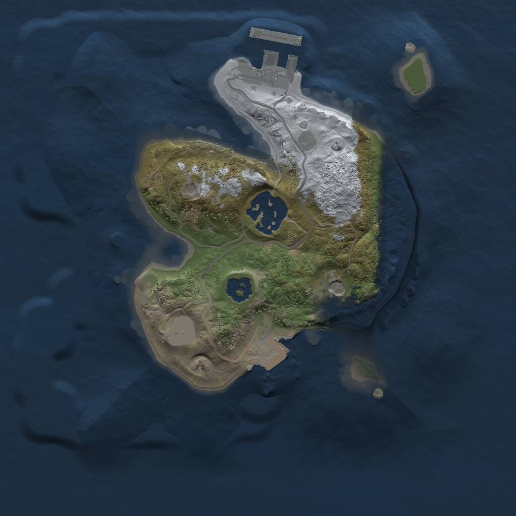 Rust Map: Procedural Map, Size: 2000, Seed: 92933937, 4 Monuments
