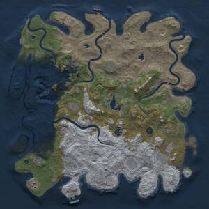 Thumbnail Rust Map: Procedural Map, Size: 4500, Seed: 1416288827, 17 Monuments