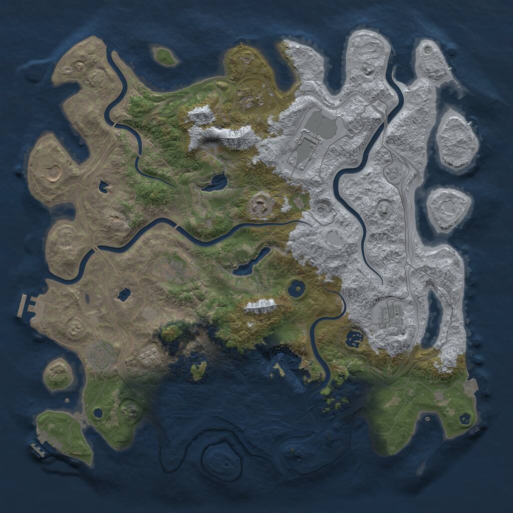 Rust Map: Procedural Map, Size: 4500, Seed: 159674, 15 Monuments