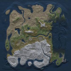 Thumbnail Rust Map: Procedural Map, Size: 4250, Seed: 1999305559, 16 Monuments