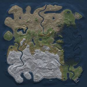 Thumbnail Rust Map: Procedural Map, Size: 4800, Seed: 1172703274, 17 Monuments