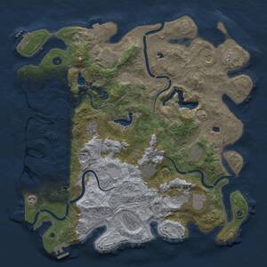 Thumbnail Rust Map: Procedural Map, Size: 4500, Seed: 703596067, 16 Monuments