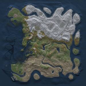 Thumbnail Rust Map: Procedural Map, Size: 4250, Seed: 169838222, 14 Monuments