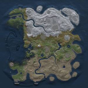 Thumbnail Rust Map: Procedural Map, Size: 4000, Seed: 4018379, 17 Monuments
