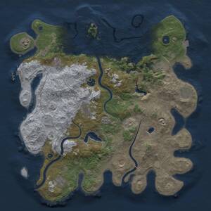 Thumbnail Rust Map: Procedural Map, Size: 4000, Seed: 1013, 15 Monuments
