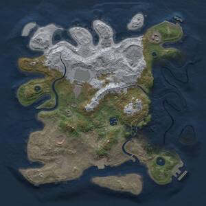 Thumbnail Rust Map: Procedural Map, Size: 3500, Seed: 396615835, 12 Monuments