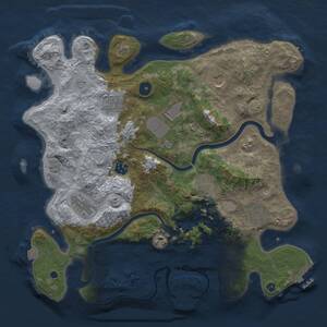 Thumbnail Rust Map: Procedural Map, Size: 3750, Seed: 1345756747, 15 Monuments