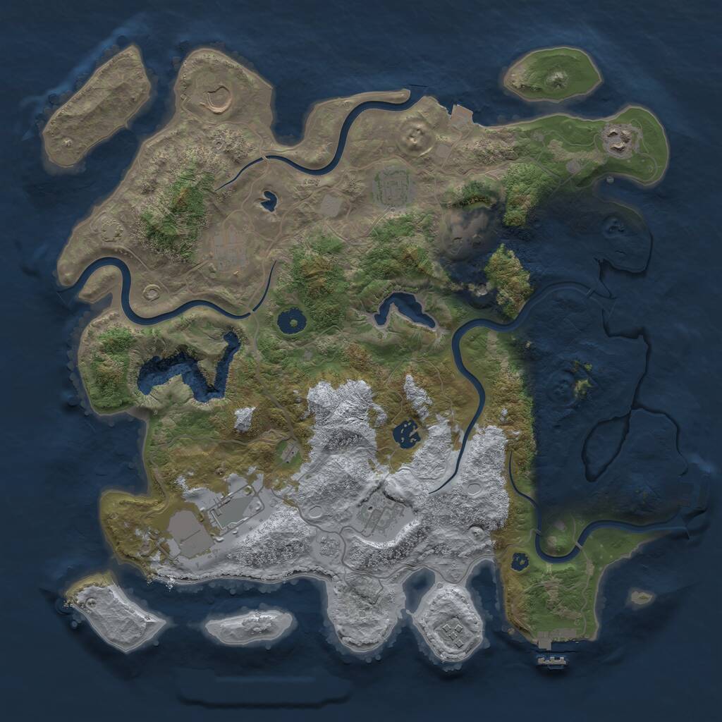 Rust Map: Procedural Map, Size: 4000, Seed: 2029, 15 Monuments