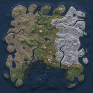 Thumbnail Rust Map: Procedural Map, Size: 4700, Seed: 184583628, 17 Monuments
