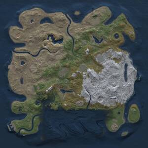 Thumbnail Rust Map: Procedural Map, Size: 4500, Seed: 1310099587, 16 Monuments