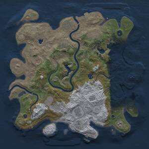 Thumbnail Rust Map: Procedural Map, Size: 4000, Seed: 353914, 15 Monuments