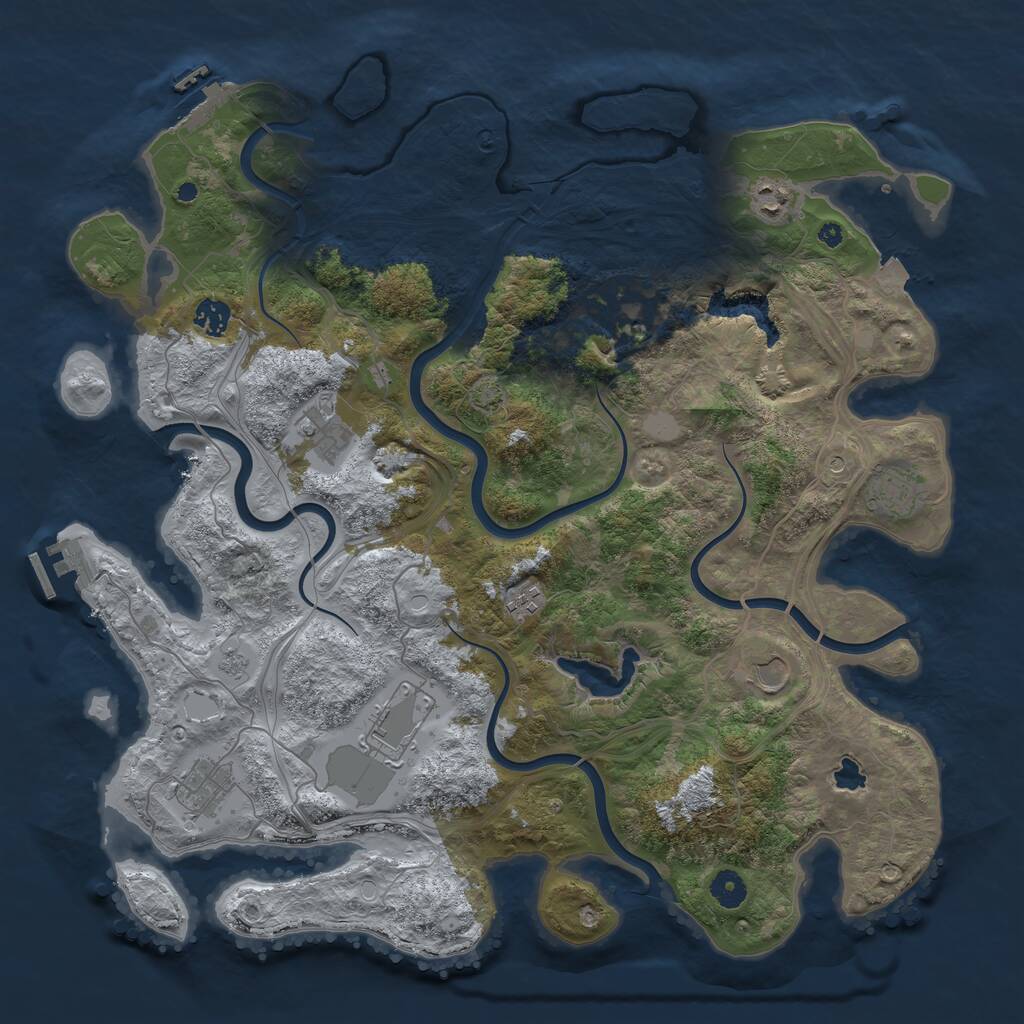 Rust Map: Procedural Map, Size: 4250, Seed: 646531859, 15 Monuments