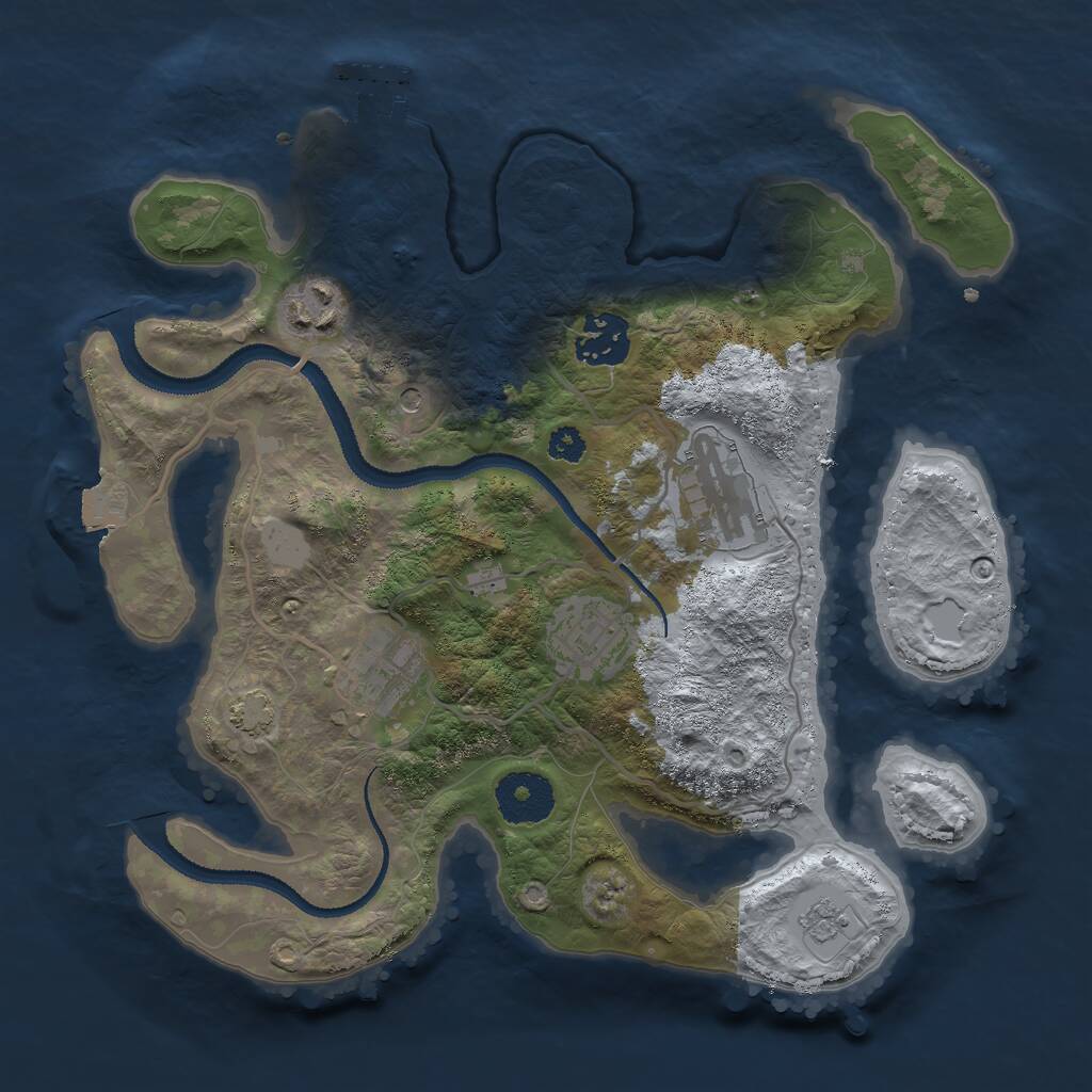 Rust Map: Procedural Map, Size: 2967, Seed: 904062068, 10 Monuments