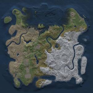 Thumbnail Rust Map: Procedural Map, Size: 4000, Seed: 5850007, 16 Monuments