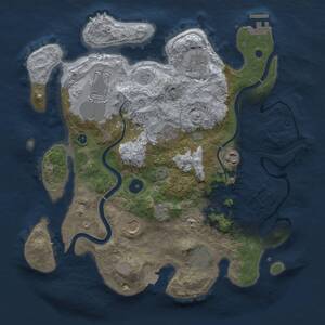Thumbnail Rust Map: Procedural Map, Size: 3500, Seed: 354821, 12 Monuments