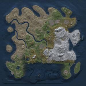 Thumbnail Rust Map: Procedural Map, Size: 3800, Seed: 1972279856, 17 Monuments