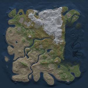 Thumbnail Rust Map: Procedural Map, Size: 4250, Seed: 1283049938, 15 Monuments