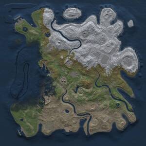 Thumbnail Rust Map: Procedural Map, Size: 4250, Seed: 505441063, 17 Monuments