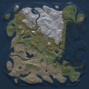 Thumbnail Rust Map: Procedural Map, Size: 4500, Seed: 38731532, 17 Monuments