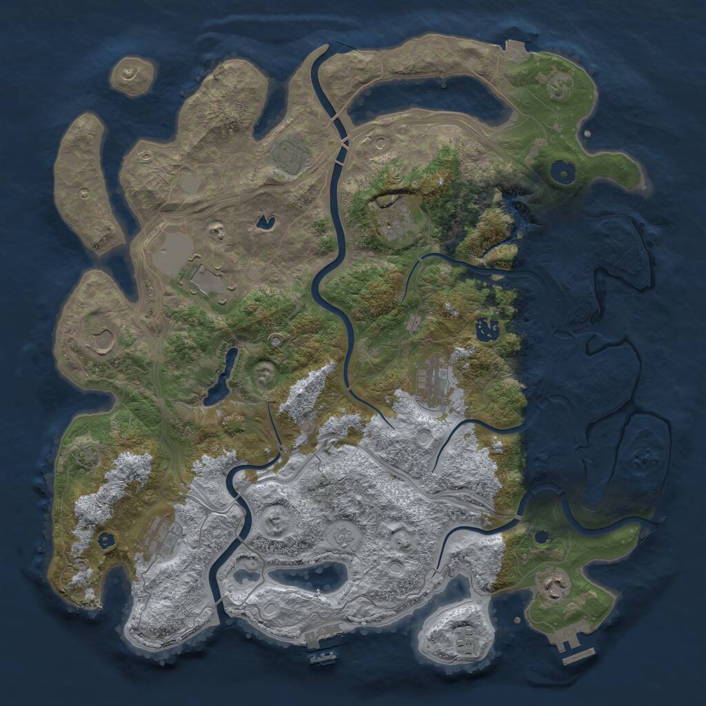 Rust Map: Procedural Map, Size: 4250, Seed: 938162498, 15 Monuments