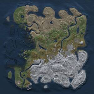 Thumbnail Rust Map: Procedural Map, Size: 4250, Seed: 1756165044, 17 Monuments