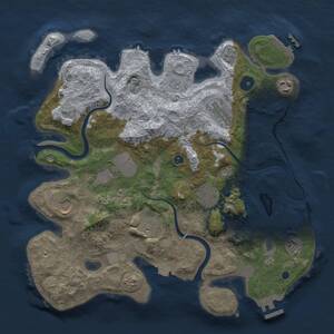 Thumbnail Rust Map: Procedural Map, Size: 3500, Seed: 409585464, 13 Monuments