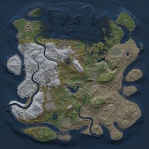 Thumbnail Rust Map: Procedural Map, Size: 4000, Seed: 998179, 16 Monuments