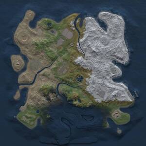 Thumbnail Rust Map: Procedural Map, Size: 3500, Seed: 339065832, 14 Monuments