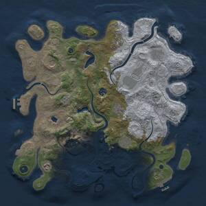 Thumbnail Rust Map: Procedural Map, Size: 4000, Seed: 758743104, 16 Monuments
