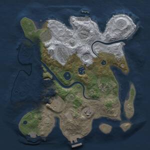 Thumbnail Rust Map: Procedural Map, Size: 3000, Seed: 528829921, 13 Monuments