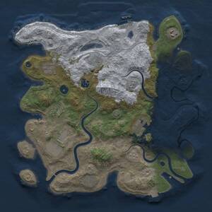 Thumbnail Rust Map: Procedural Map, Size: 3700, Seed: 674810736, 15 Monuments