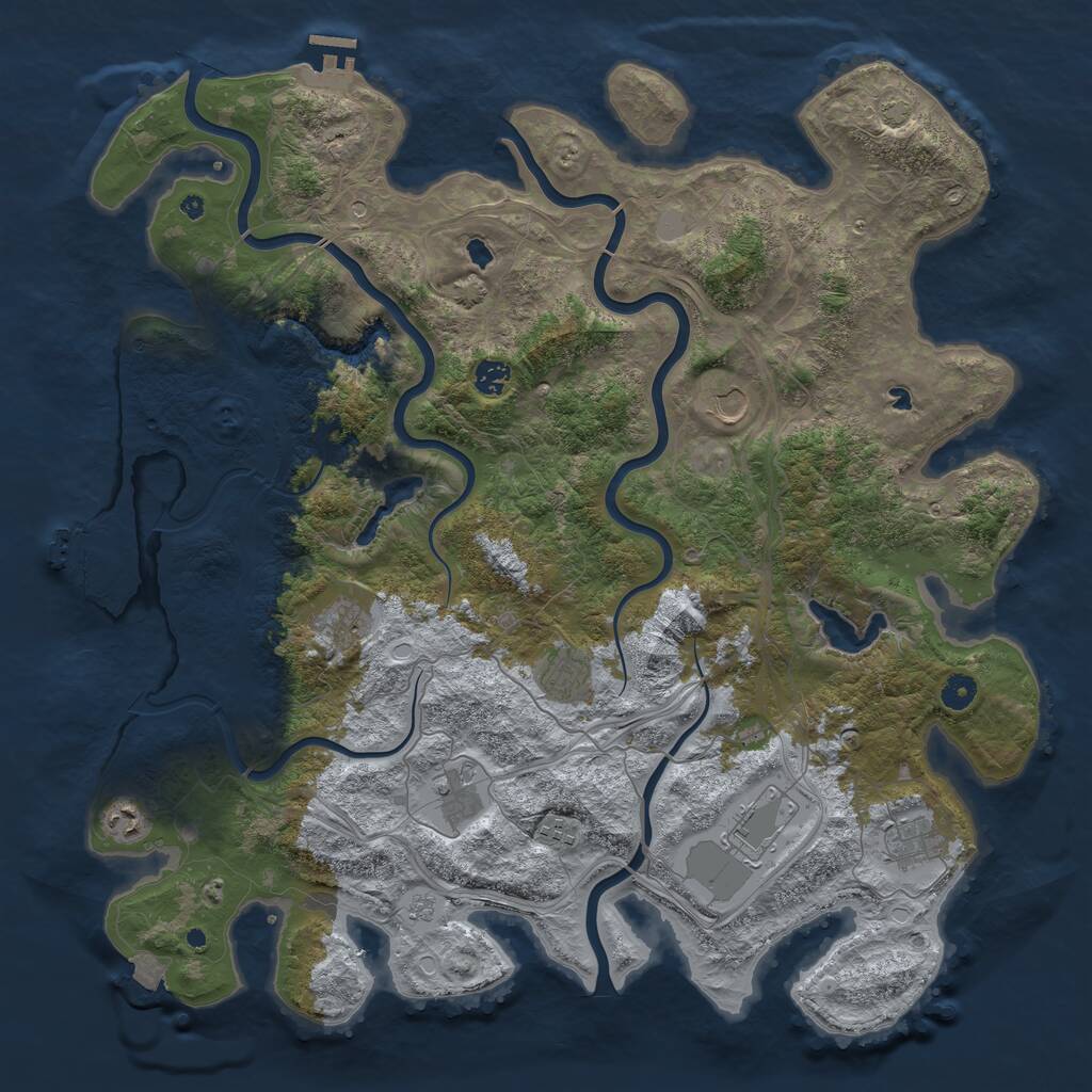 Rust Map: Procedural Map, Size: 4650, Seed: 186555432, 15 Monuments