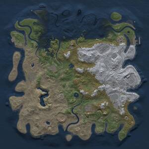 Thumbnail Rust Map: Procedural Map, Size: 4500, Seed: 1276530381, 17 Monuments