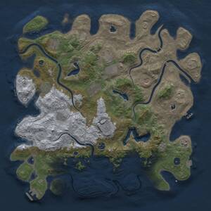 Thumbnail Rust Map: Procedural Map, Size: 4500, Seed: 2072101649, 16 Monuments