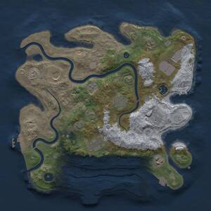 Thumbnail Rust Map: Procedural Map, Size: 3500, Seed: 905721401, 15 Monuments