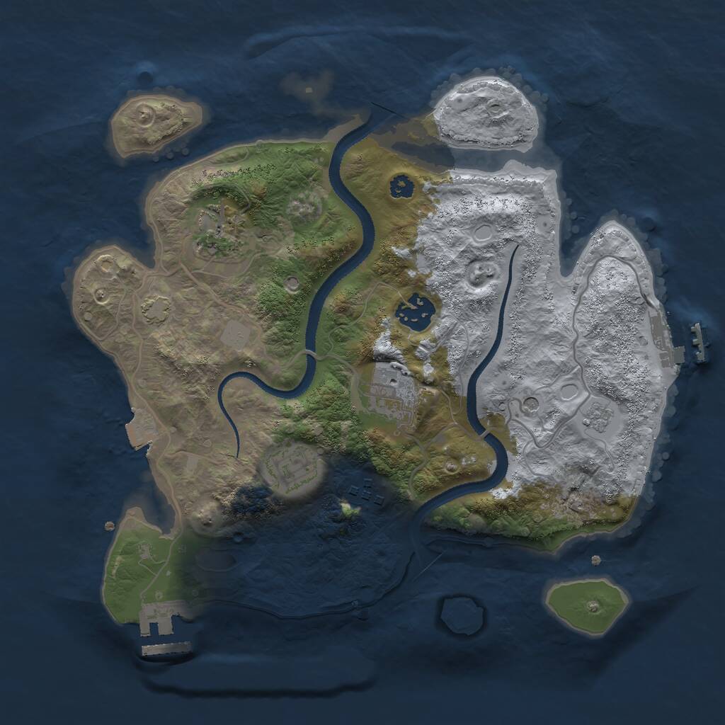 Rust Map: Procedural Map, Size: 3000, Seed: 8061724, 11 Monuments