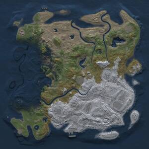 Thumbnail Rust Map: Procedural Map, Size: 4500, Seed: 355677303, 16 Monuments
