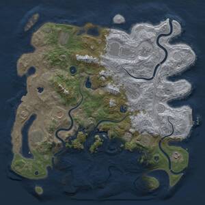 Thumbnail Rust Map: Procedural Map, Size: 4250, Seed: 1192060413, 16 Monuments
