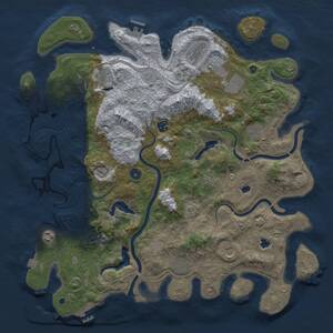 Thumbnail Rust Map: Procedural Map, Size: 4500, Seed: 327560279, 16 Monuments