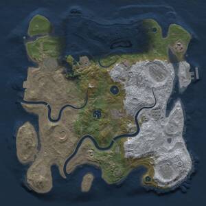 Thumbnail Rust Map: Procedural Map, Size: 3600, Seed: 285252, 15 Monuments