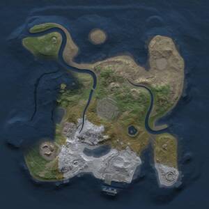 Thumbnail Rust Map: Procedural Map, Size: 2250, Seed: 1301439163, 6 Monuments