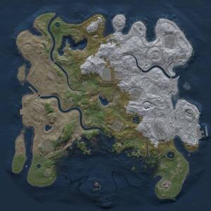 Thumbnail Rust Map: Procedural Map, Size: 4250, Seed: 704112259, 15 Monuments