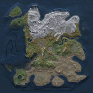 Thumbnail Rust Map: Procedural Map, Size: 3550, Seed: 104807903, 16 Monuments