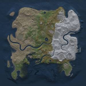 Thumbnail Rust Map: Procedural Map, Size: 3750, Seed: 705939642, 15 Monuments