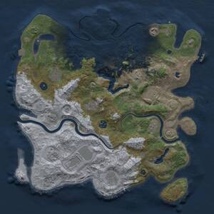 Thumbnail Rust Map: Procedural Map, Size: 4000, Seed: 1465126041, 15 Monuments