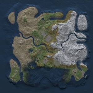 Thumbnail Rust Map: Procedural Map, Size: 3750, Seed: 347430414, 15 Monuments