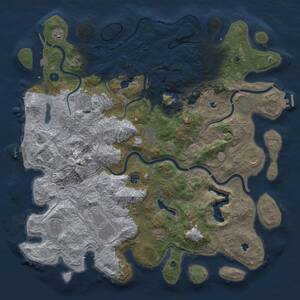 Thumbnail Rust Map: Procedural Map, Size: 5000, Seed: 1731865682, 16 Monuments